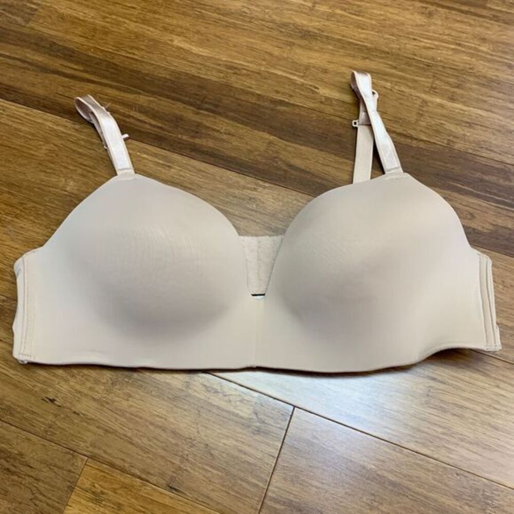Auden‎ Nursing Bra womens 40C Beige Lightly Lined Wirefree Comfortable Maternity